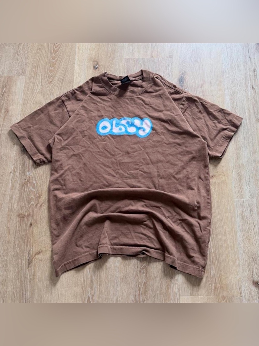 Streetwear Unisex Brown Obey Graphic Tee